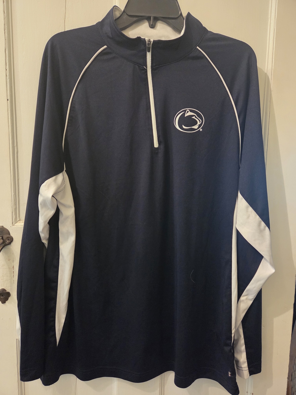 PSU Navy & White Quarter‑Zip Pullover